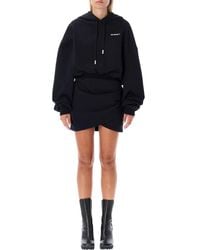 Off-White c/o Virgil Abloh - Logo Hood Mini Dress - Lyst