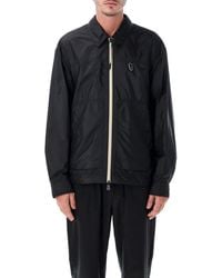 Moncler - Solid Shirt Collar Jacket - Lyst