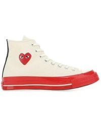 Comme des Garçons - Ivory Canvas Sneakers - Lyst