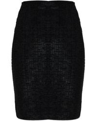 Balmain - Monogram Midi Skirt - Lyst