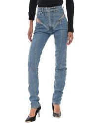 Mugler - Sky Skinny High Rise Jeans - Lyst