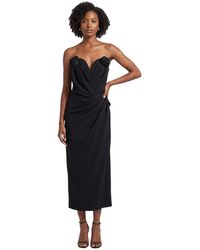 Magda Butrym - Solid Strapless Midi Dress - Lyst