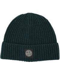 Stone Island - Dark Logo Beanie Cap - Lyst