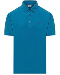 Etro - Logo Shirt Collar Polo - Lyst