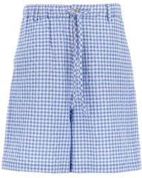 Marni - Vichy Print Cotton Blend Bermuda Shorts - Lyst