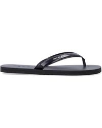 Prada - Solid Leather Slippers - Lyst