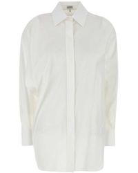 Loewe - Draped Cotton Shirt - Lyst