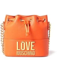 Love Moschino - Golden Logo Mini Bucket Bag - Lyst