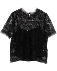 Ermanno Scervino - Floral-Lace Short-Sleeve T-Shirt - Lyst
