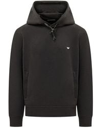 Emporio Armani - Logo Regular Hoodie - Lyst
