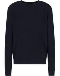 Emporio Armani - Wool Crewneck Jumper - Lyst