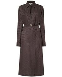 Fendi - Ff Jacquard Silk Dress - Lyst