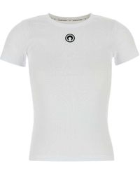 Marine Serre - Logo Cotton T-Shirt - Lyst