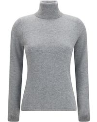 Allude - Turtle Neck Sweater - Lyst