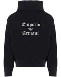 Emporio Armani - Logo Regular Hoodie - Lyst