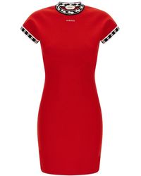 Versace - Cotton Short Dress - Lyst
