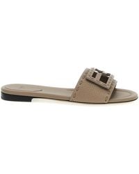 Fendi - Baguette Leather Sandals - Lyst
