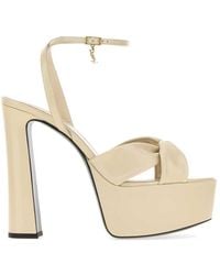 Saint Laurent - Open Round Toe Heel - Lyst