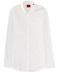 HUGO - Regular Solid Shirt - Lyst