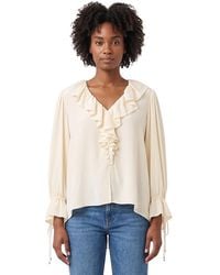 Chloé - Solid V Neck Top - Lyst