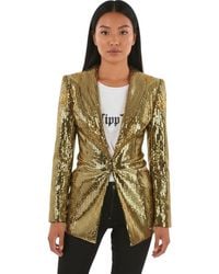 Philipp Plein - Embellished Shawl Lapel Blazer - Lyst