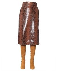 DSquared² - Animal Print Midi Skirt - Lyst