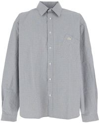 ERL - Shirt With Check Motif And Logo - Lyst