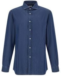 Brunello Cucinelli - Denim Shirt - Lyst