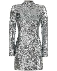 Balmain - Mock Collar Mini Dress - Lyst