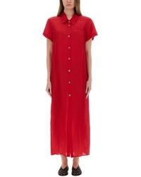 KHAITE - Shirt Collar Maxi Dress - Lyst