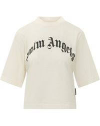 Palm Angels - Palm Curved Logo Boxy Tee - Lyst