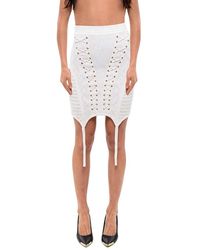 Balmain - Knitted Above Knee Skirt - Lyst