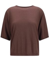 Brunello Cucinelli - Solid Round Neck Sweater - Lyst