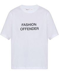 Victoria Beckham - Fashion Offender Cotton T-Shirt - Lyst