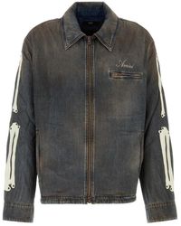 Amiri - Shirt Collar Denim Jacket - Lyst