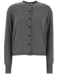 Ferragamo - Dark Stretch Cashmere Blend Cardigan - Lyst