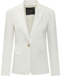 Pinko - Solid Notched Lapel Blazer - Lyst