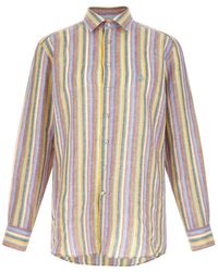Etro - Striped Linen Shirt - Lyst