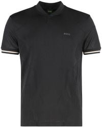 BOSS - Band Collar T-Shirt - Lyst