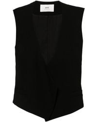 Ami Paris - Wool Sleeveless Jacket - Lyst