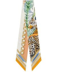 Ferragamo - Animal Print Bandana Scarf - Lyst