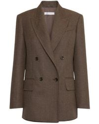 Max Mara - Solid Peaked Lapel Blazer - Lyst