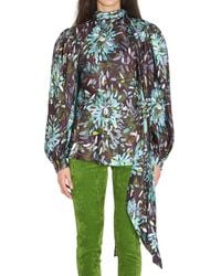 Gucci - Floral Band Collar Top - Lyst
