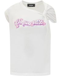 DSquared² - Logo Round Neck T-Shirt - Lyst