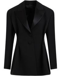 Givenchy - Elegant Virgin Wool Jacket With Peak Lapels For - Lyst