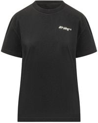 Off-White c/o Virgil Abloh - Logo Crew Neck T-Shirt - Lyst