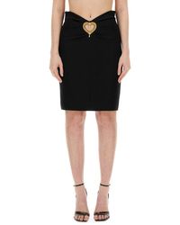 Moschino - Embellished Knee Length Skirt - Lyst