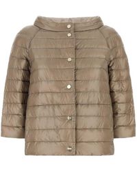 Herno - Cappuccino Nylon Reversible Down Jacket - Lyst