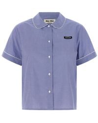 Miu Miu - Regular Solid Shirt - Lyst