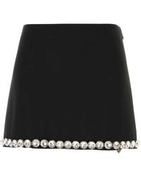 Prada - Acetate Blend Mini Skirt - Lyst